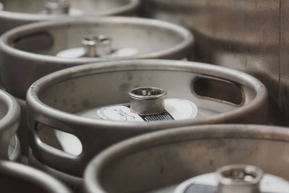 Kegs of beer for large events and parties